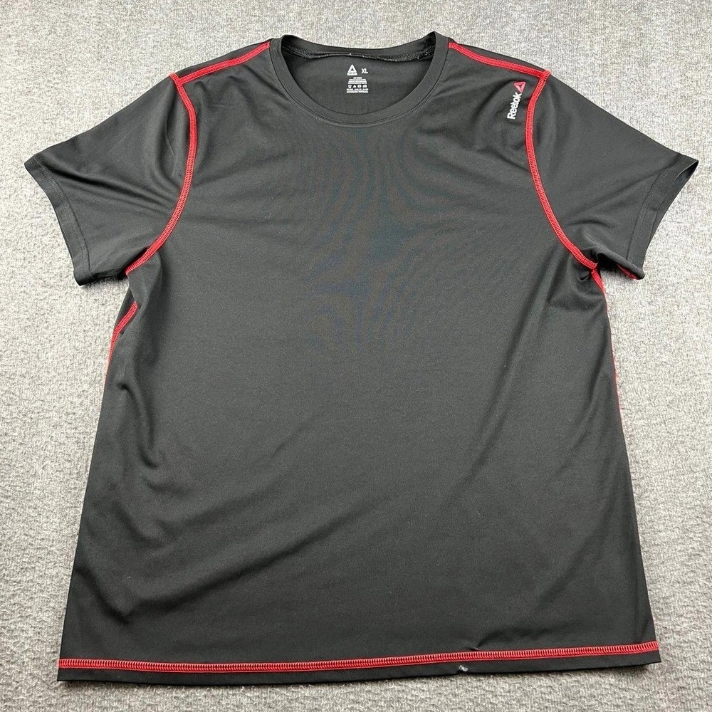 Reebok Men's XL Performance Underwear Shirt Black Red Stitching